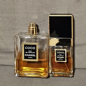 Vintage CHANEL Coco Eau de Parfum-two Half Full Bottles.